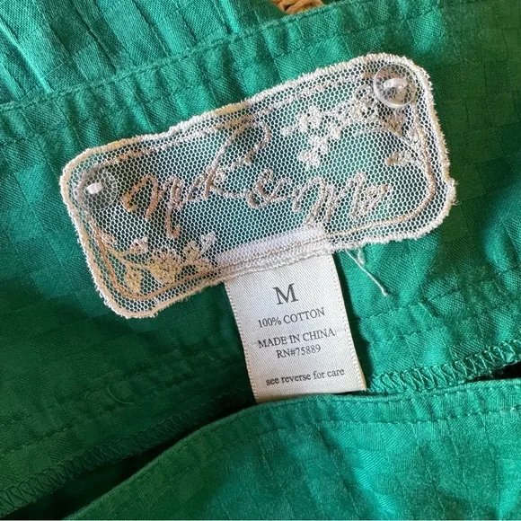 Green Anthropologie Nick & Mo 100% cotton skirt M - Picture 6 of 9